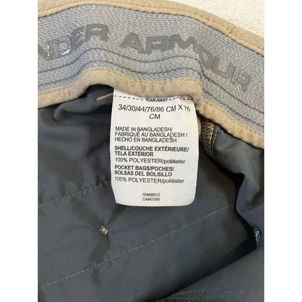 Under Armour UA Match Play Vented 33x29 Tan Beige‎ Golf Pants 1347389 EUC